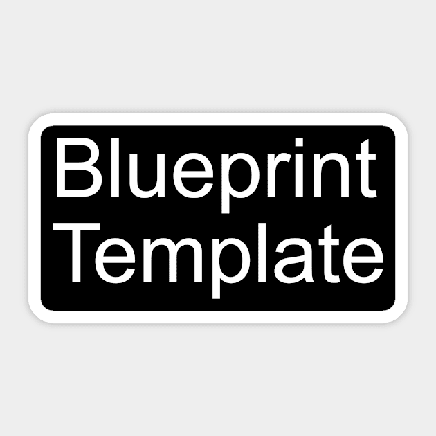 Blueprint Across Sticker by amango